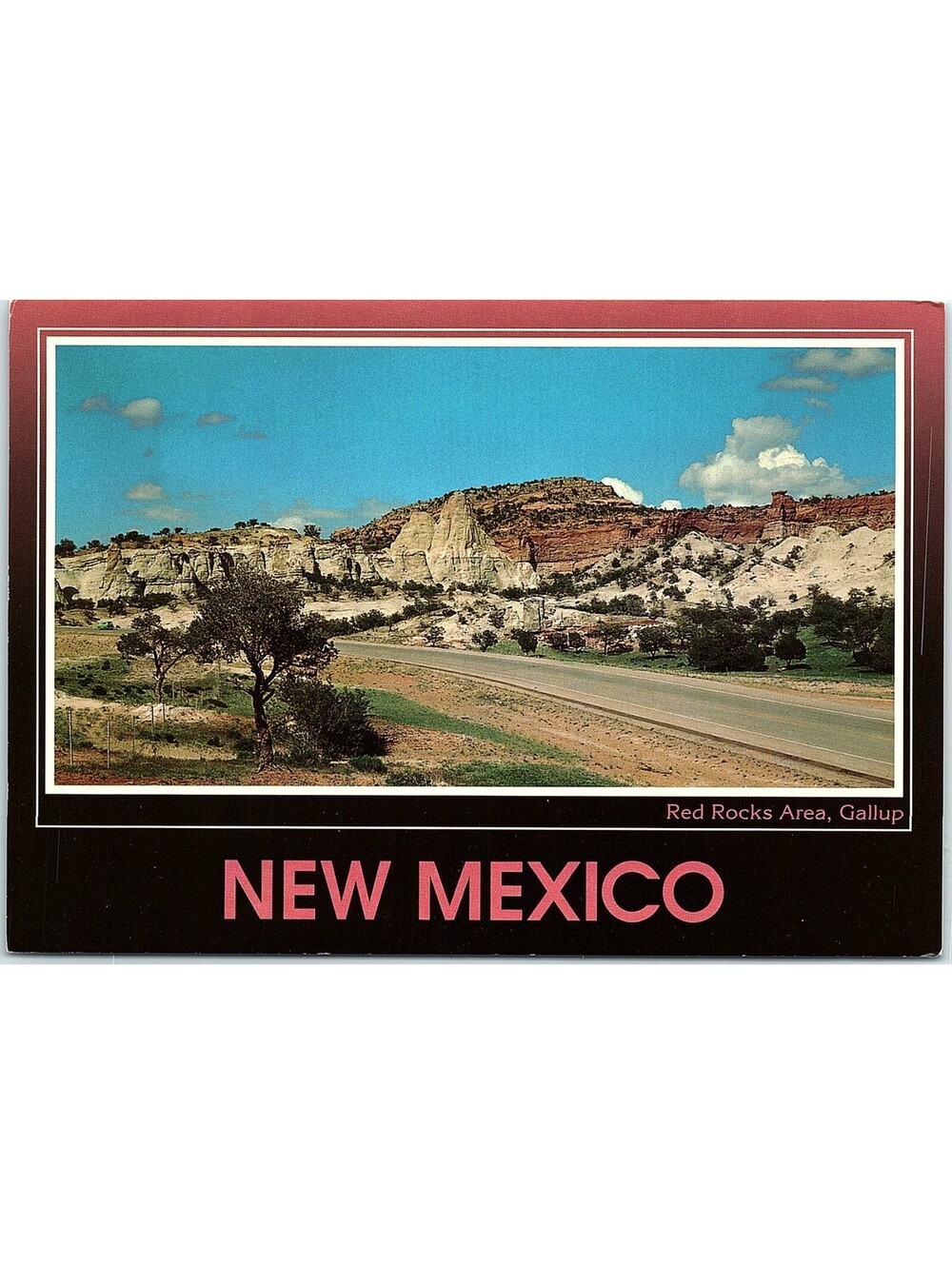 Vintage Postcard Red Rocks Gallup New Mexico Kit Carson Cave